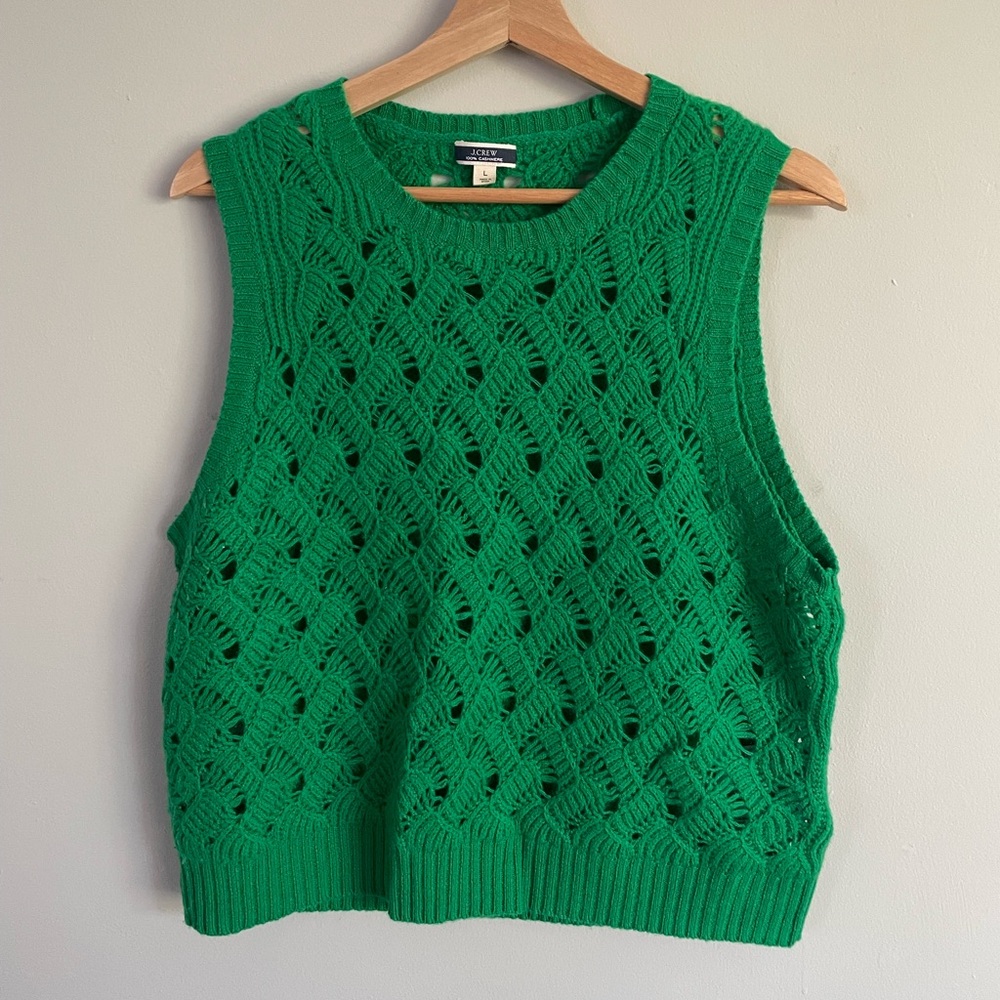 J. Crew Emerald Cashmere Knit Top/Vest